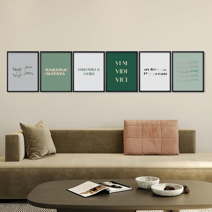 Minimal Zen Quote Collection Wall Frame