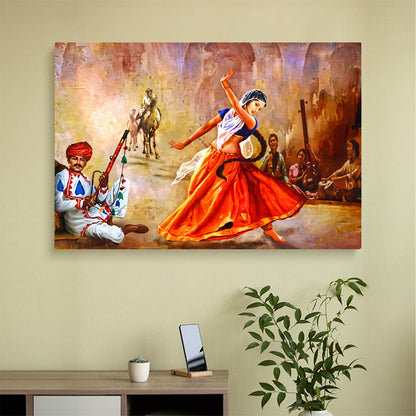 Rajasthani Dance Wall Canvas