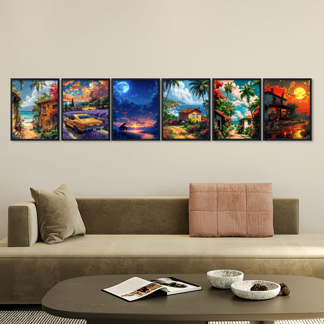 Sunset & Seascape Home Decor Wall Frame Set
