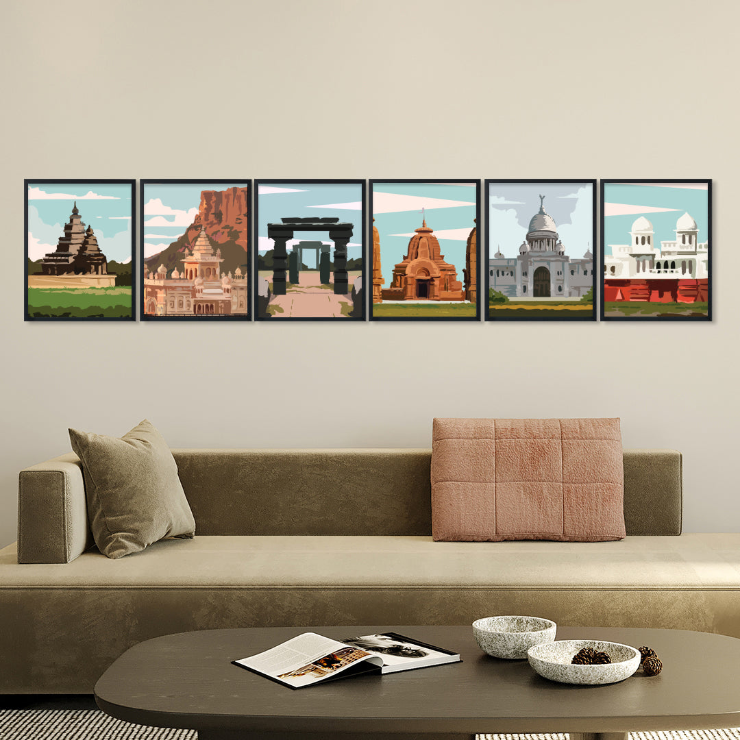 Indian Heritage Landmarks Wall Frame Set