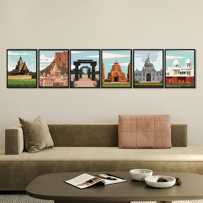 Indian Heritage Landmarks Wall Frame Set