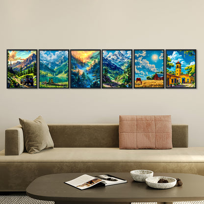 Majestic Mountain Landscape Wall Frame Set