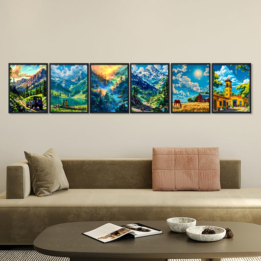 Majestic Mountain Landscape Wall Frame Set