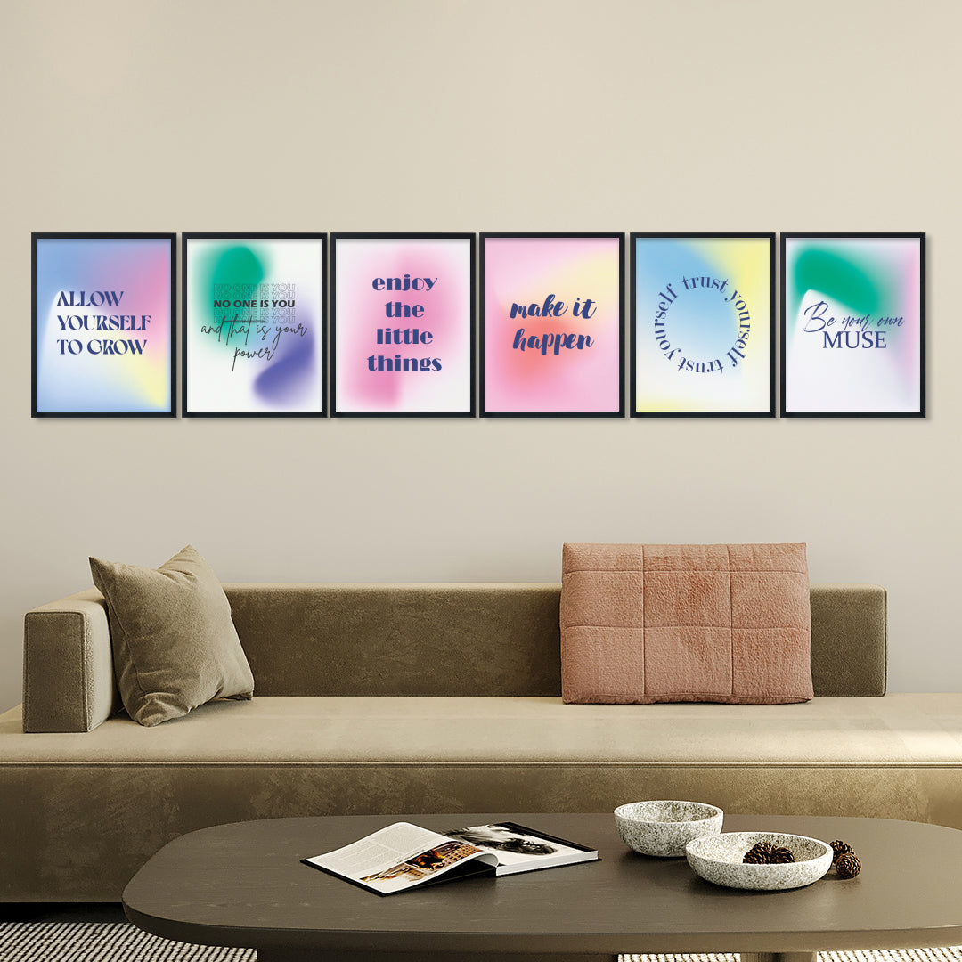 Pastel Motivation Gallery Wall Frame