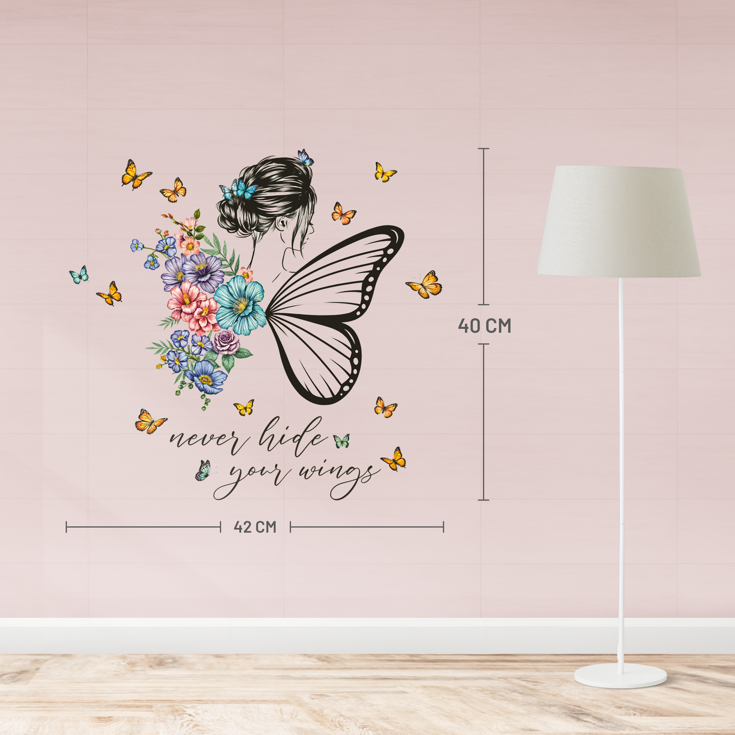 Butterfly Girl Wall Decal