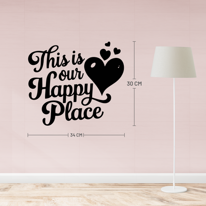 Our Happy Place Heart Wall Sticker