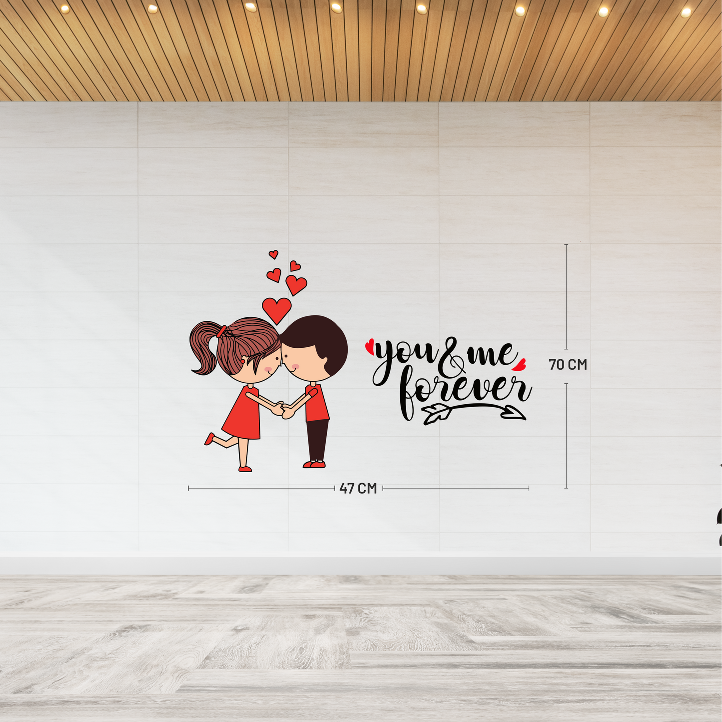 You & Me Forever Romantic Couple Wall Sticker