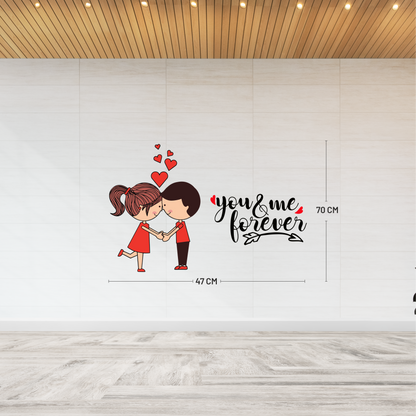 You & Me Forever Romantic Couple Wall Sticker
