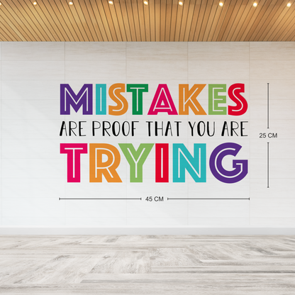 Colorful Mistakes Are Proof Wall Sticker