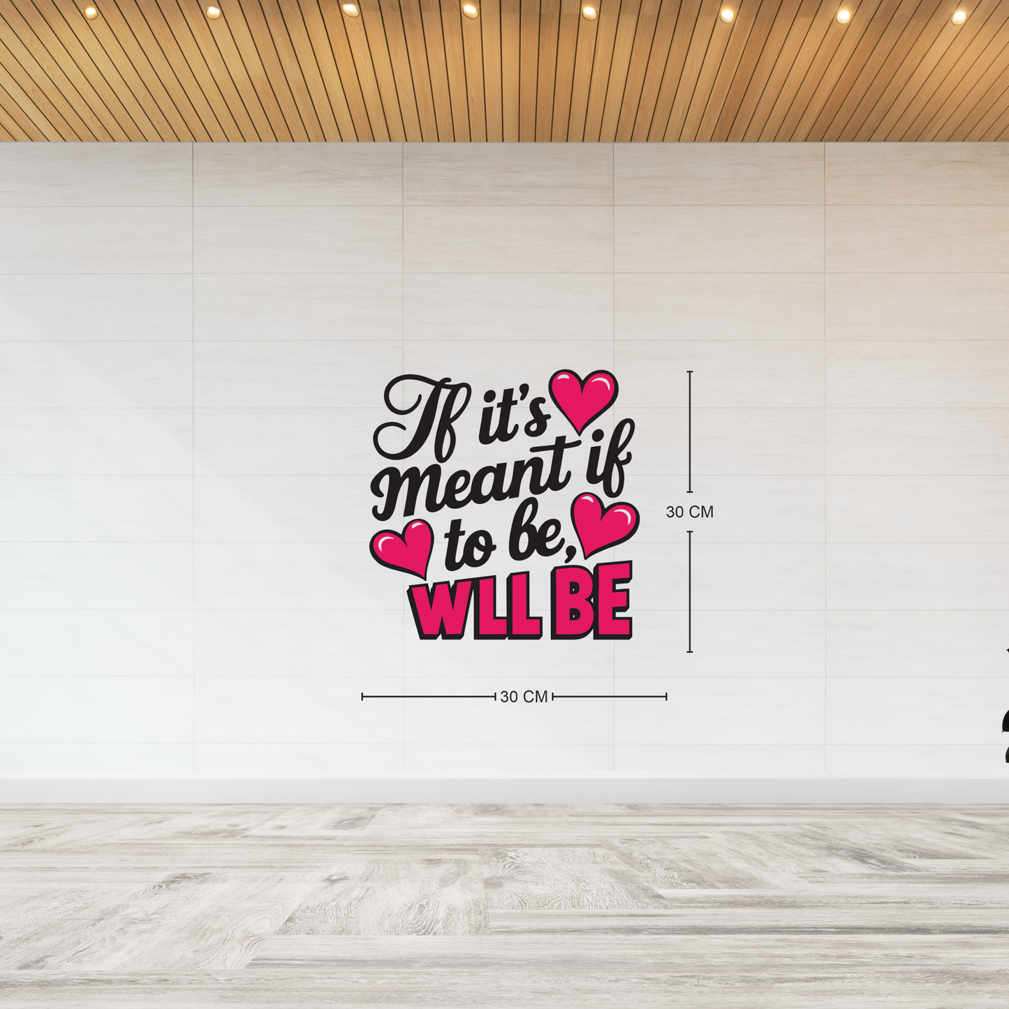 Meant To Be Love Quote Wall Sticker