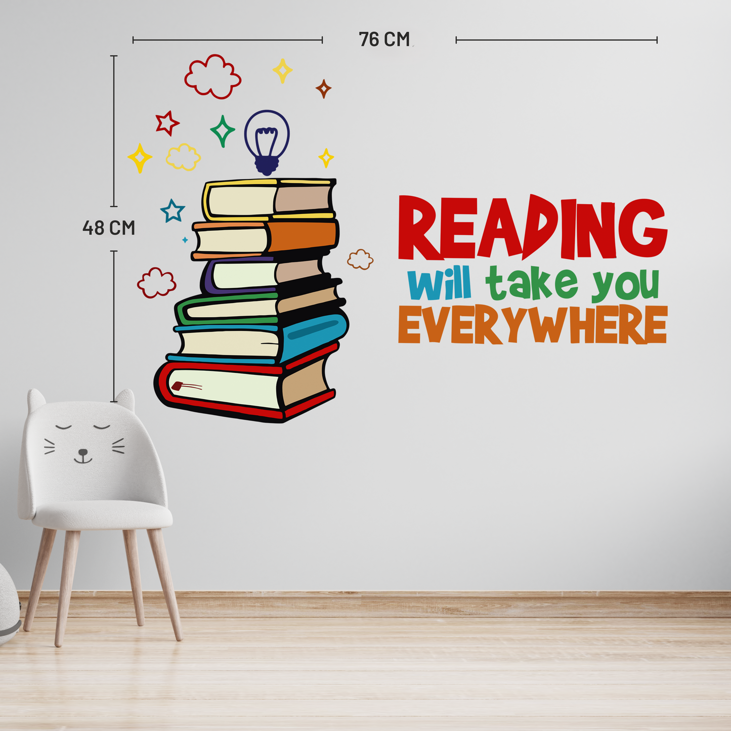 Motivational Reading Education Wall Sticker