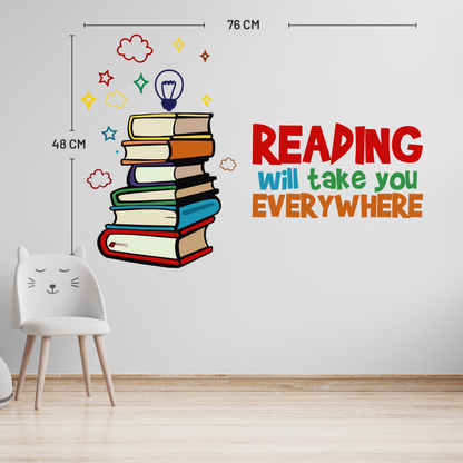 Motivational Reading Education Wall Sticker
