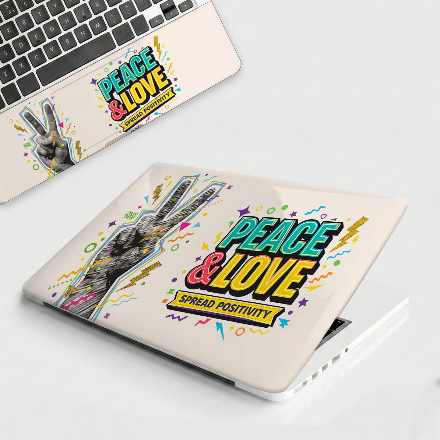 Peace & Love Retro Pop Laptop Skin