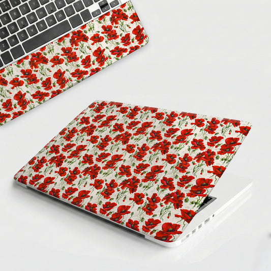 Red Blossom Laptop Skin