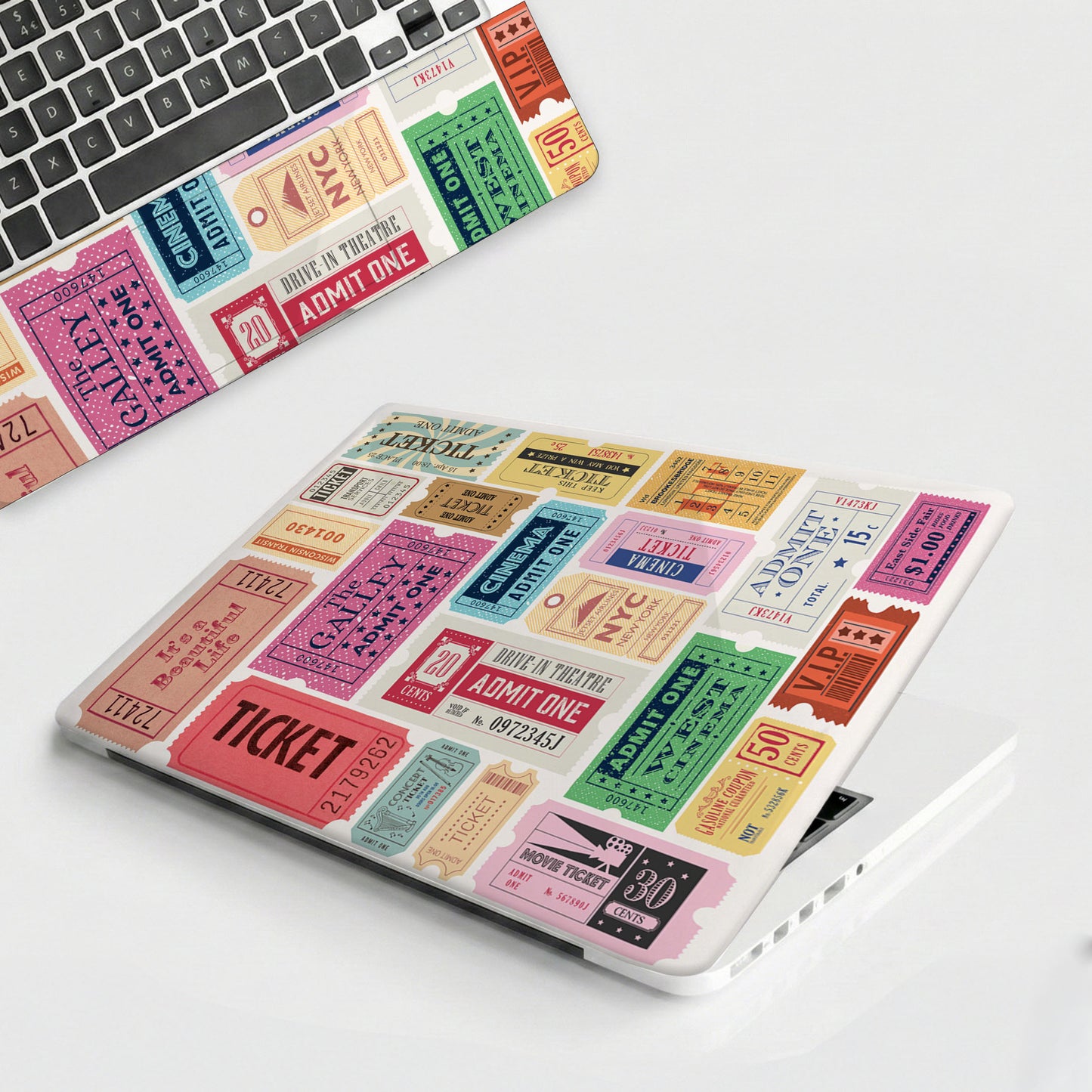 Retro Movie Ticket Vinyl Laptop Skin