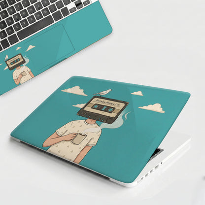 Lo-Fi Cassette Head & Coffee Premium Laptop Skin