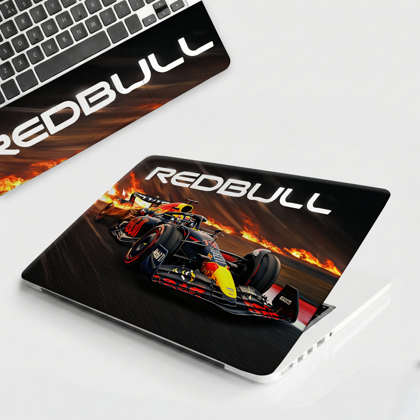 Red Bull Racing Flames Laptop Skin