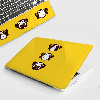Muted Monkeys Yellow Vinyl Laptop Skin