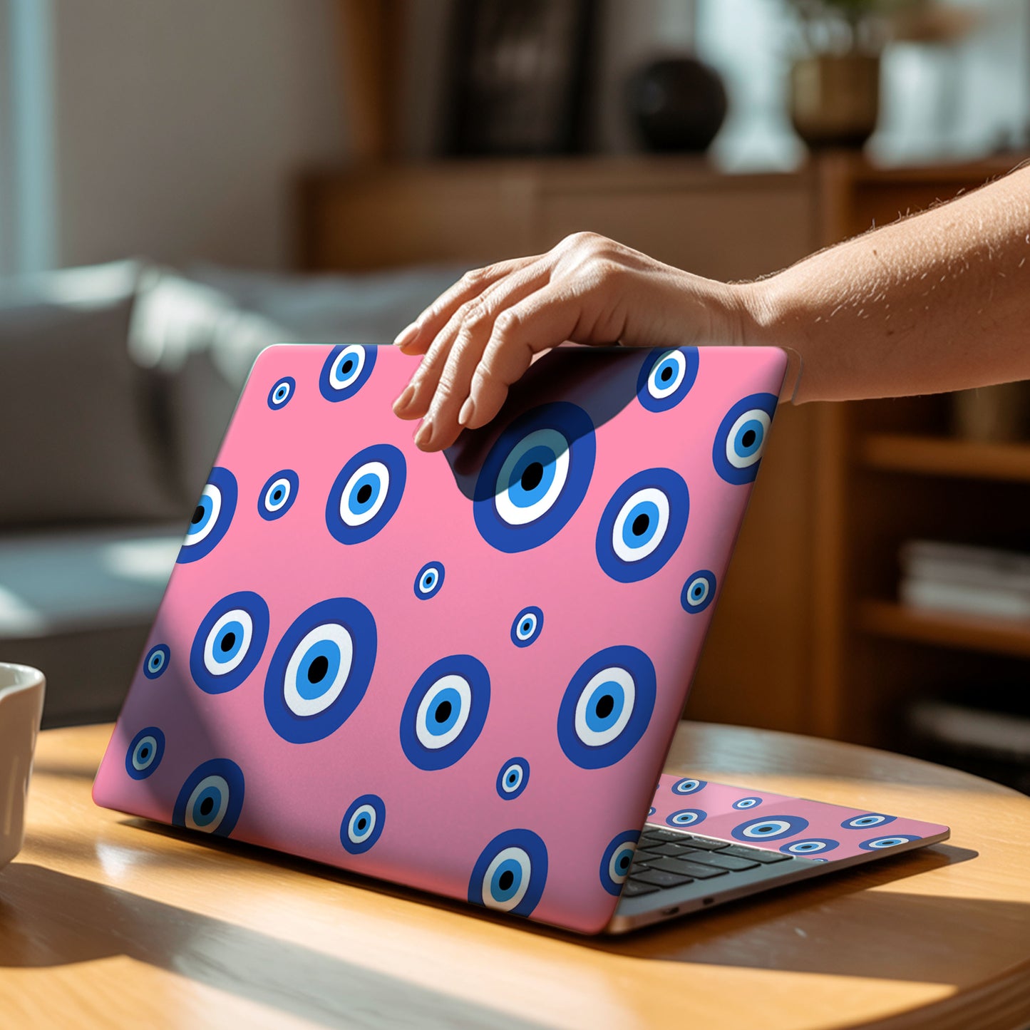Pink Evil Eye Laptop Skin