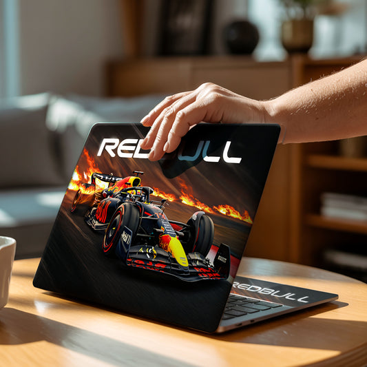 Red Bull Racing Flames Laptop Skin