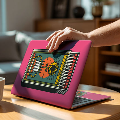 Matchbox & Sunflower Hot Pink Laptop Skin