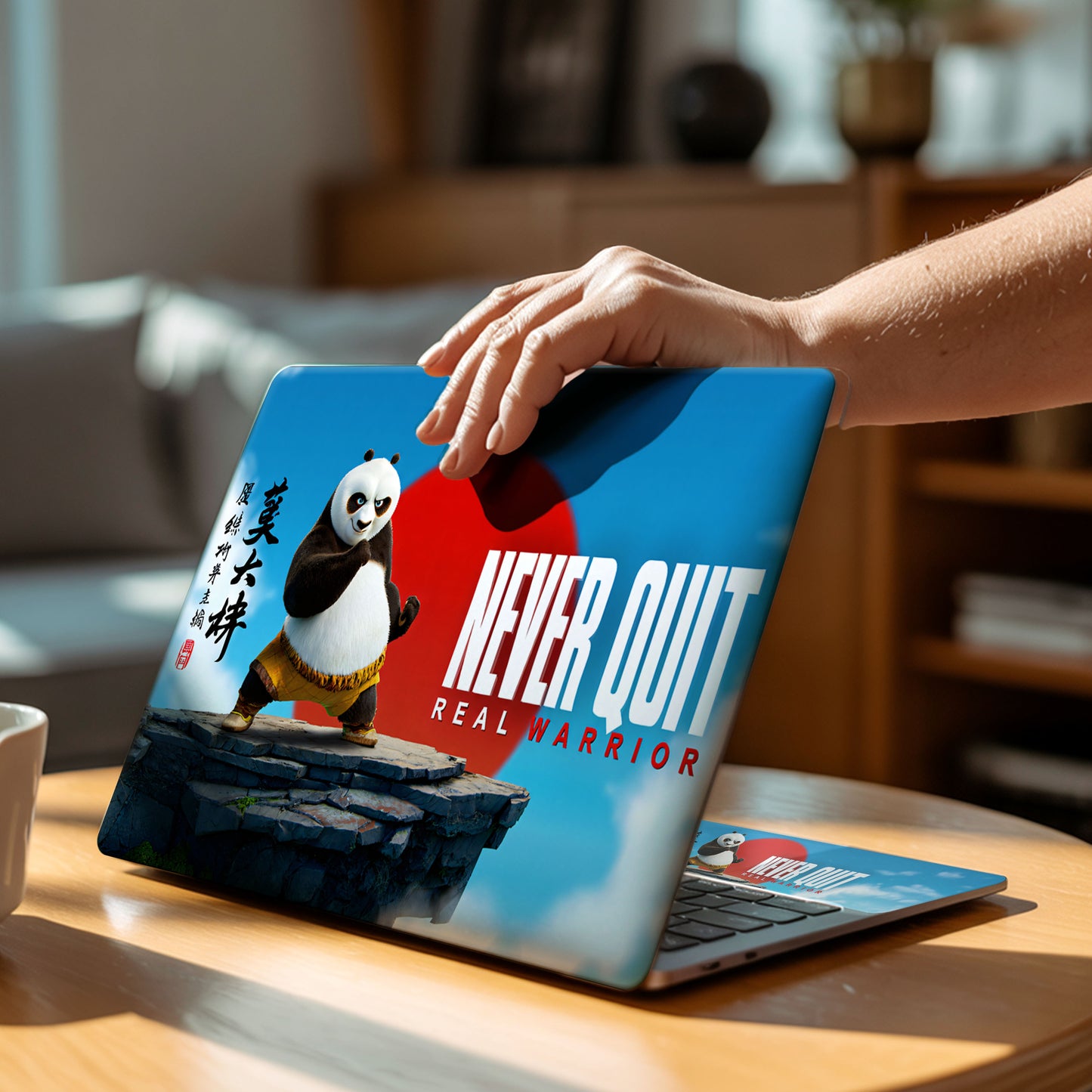 Real Warrior Kung Fu Panda Aesthetic Graphic Laptop Skin