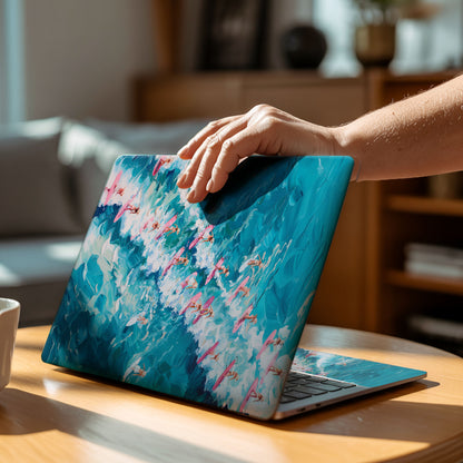 Ocean Surfers Oil Paint Style Laptop Skin