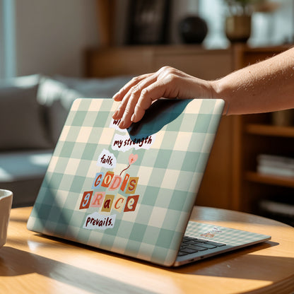 Retro Travel Stamp Pastel Laptop Skin