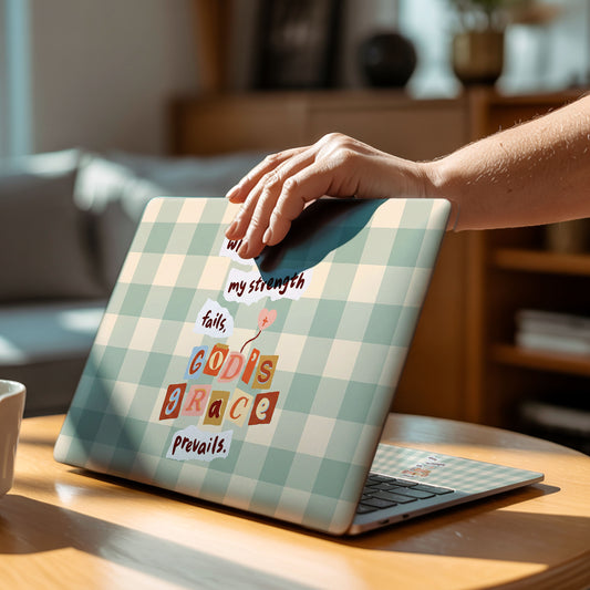 Retro Travel Stamp Pastel Laptop Skin