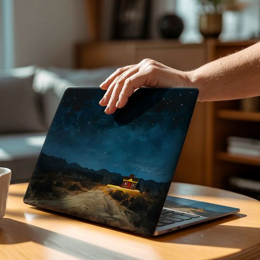Starry Night Cabin Premium Laptop Skin