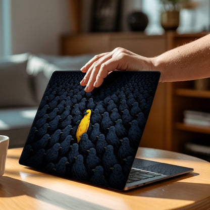Stand Out Yellow Bird Laptop Skin