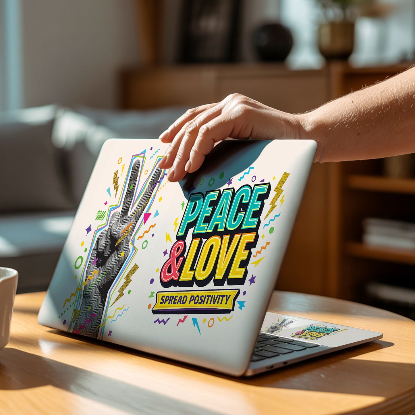 Peace & Love Retro Pop Laptop Skin