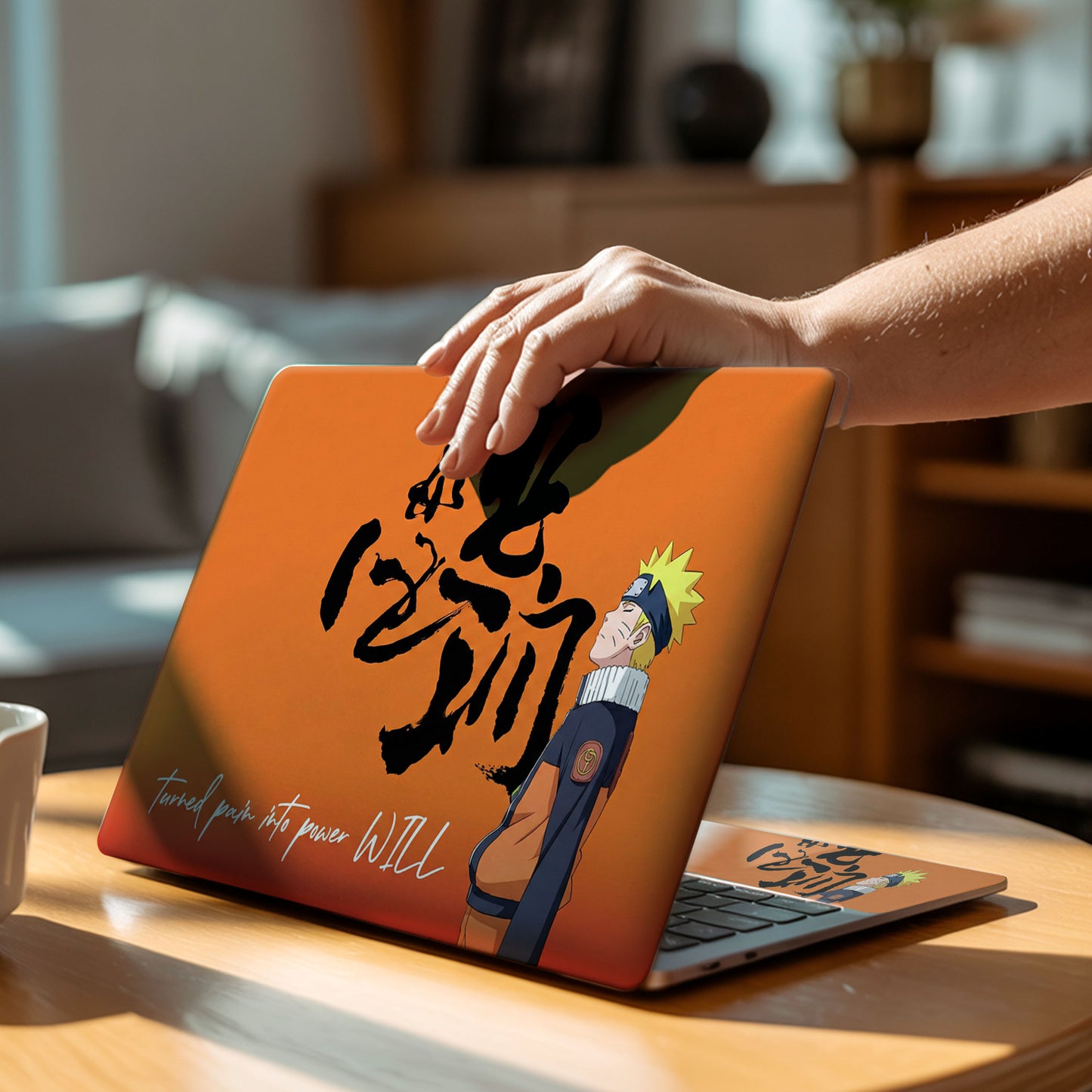 Will of Fire Minimalist Anime Aesthetic Laptop Skin