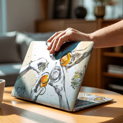 Summer Toast Watercolor Illustration Laptop Skin
