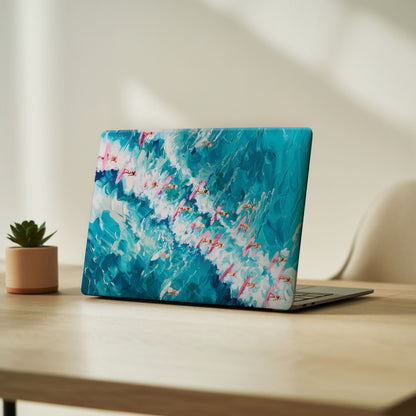 Ocean Surfers Oil Paint Style Laptop Skin