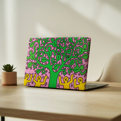 Abstract Tree Pop Art Pink Laptop Skin