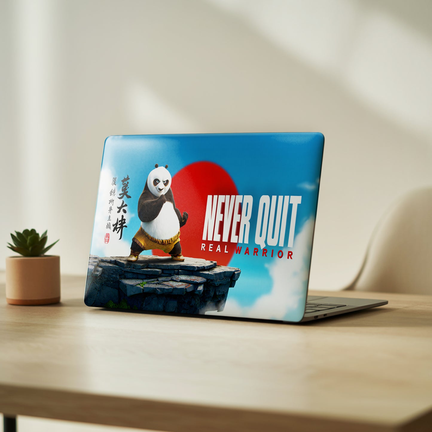 Real Warrior Kung Fu Panda Aesthetic Graphic Laptop Skin