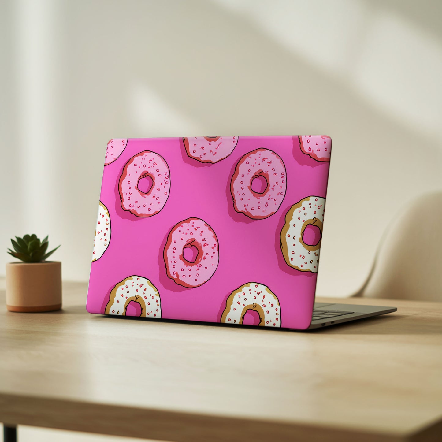 Pink Donut Laptop Skin
