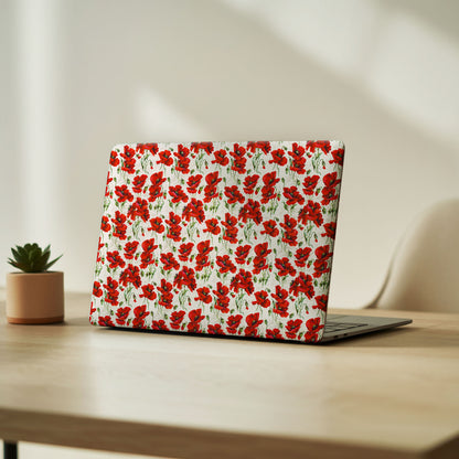 Red Blossom Laptop Skin