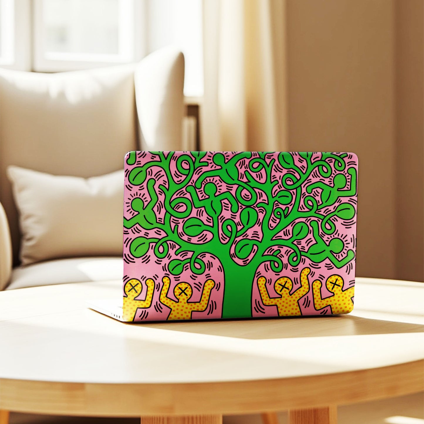 Abstract Tree Pop Art Pink Laptop Skin