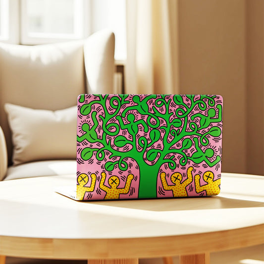 Abstract Tree Pop Art Pink Laptop Skin