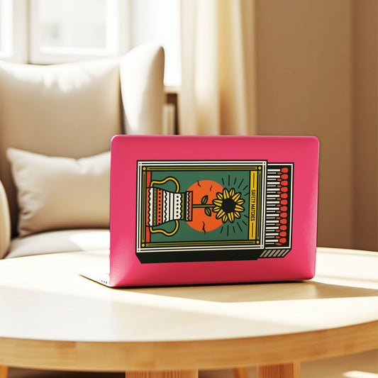 Matchbox & Sunflower Hot Pink Laptop Skin