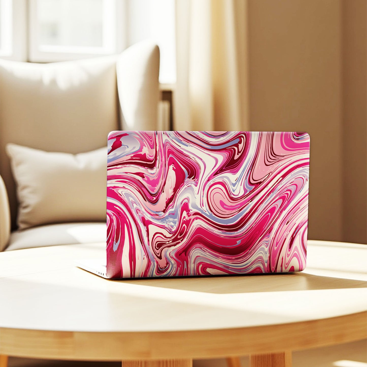 Retro Marble Swirl Artistic Laptop Skin