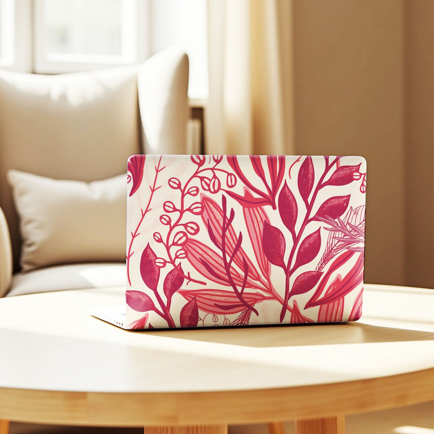 Pink Botanical Laptop Skin