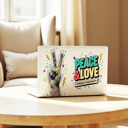 Peace & Love Retro Pop Laptop Skin