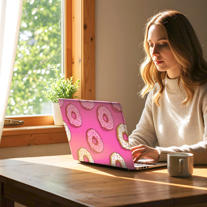 Pink Donut Laptop Skin