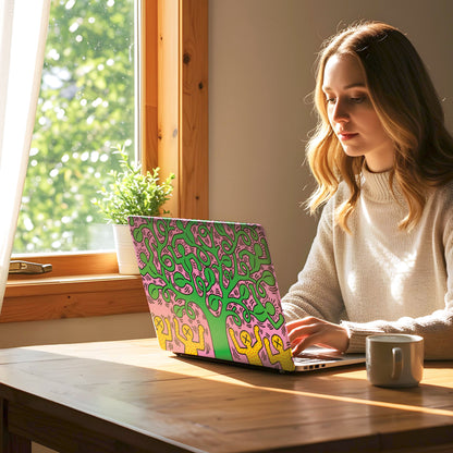 Abstract Tree Pop Art Pink Laptop Skin