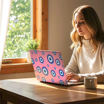 Pink Evil Eye Laptop Skin