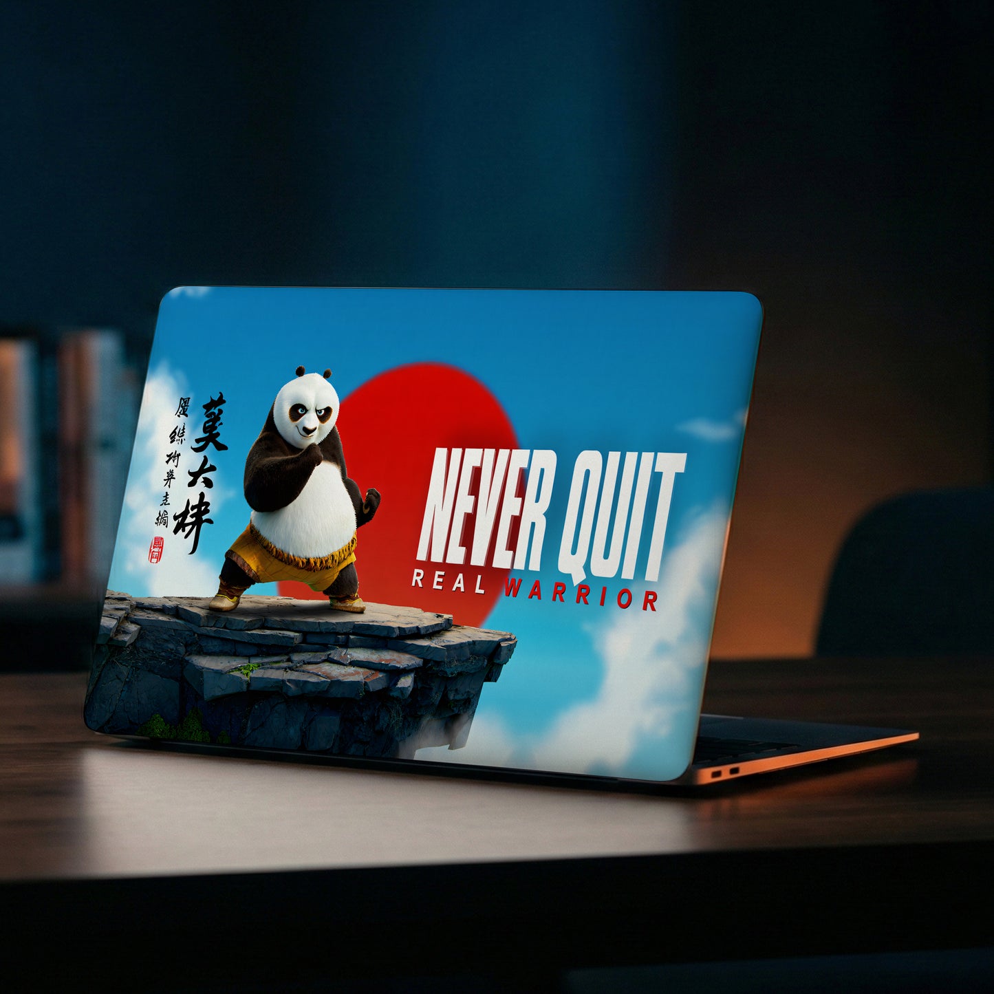 Real Warrior Kung Fu Panda Aesthetic Graphic Laptop Skin