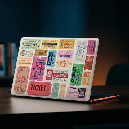 Retro Movie Ticket Vinyl Laptop Skin